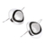 Sterling silver drop earrings, 'Abstract Eyes' - Abstract Sterling Silver Drop Earrings from Mexico