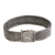 Men's sterling silver wristband bracelet, 'Live Long' (8 inch) - Men's Handcrafted Sterling Silver Wristband Bracelet (8 In)