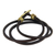 Leather and brass wrap bracelet, 'Chocolate Golden Nugget' - Women's Brown Leather Wrap Bracelet Brass Jewelry