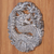 Wood relief panel, 'Antaboga Rage' - Circular Dragon Suar Wood Wall Relief Panel from Indonesia