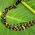 Onyx and tiger's eye beaded necklace, 'Golden Lemon' - Multi Gemstone Artisan Crafted Beaded Necklace