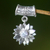 Sterling silver pendant, 'April Daisy' - Fair Trade Sterling Silver and Cubic Zirconia Pendan (image 2b) thumbail