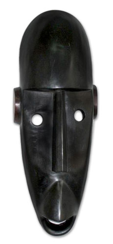 Ghanaian wood mask, 'King Gorilla' - Artisan Crafted African Wood Mask