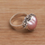 Cultured pearl cocktail ring, 'Stranger in Love' - Handmade 925 Sterling Silver Cultured Pearl Cocktail Ring