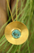 Gold vermeil blue topaz choker, 'Sky Shield' - Gold vermeil blue topaz choker