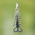 Sterling silver pendant 'Aya' - Sterling Silver Pendant with Adinkra Symbol of Fern