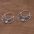 Blue topaz hoop earrings, 'Blue Jasmine' - Handcrafted Sterling Silver and Blue Topaz Earrings (image 2c) thumbail