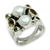 Pearl and peridot ring, 'Gentle Day' - Fair Trade Sterling Silver and Pearl Ring thumbail