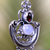 Rainbow moonstone and garnet pendant necklace, 'Arabesque' - Indonesian Sterling Silver and Rainbow Moonstone Necklace (image 2d) thumbail