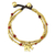 Carnelian beaded bracelet, 'Thai Elephant Charm' - Brass Bracelet Carnelian Gems Beaded Jewelry thumbail