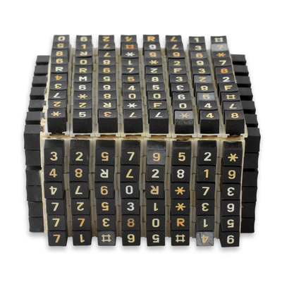 Upcycled telephone keys decorative box, 'Matrix Connection' (medium) - Telephone Keys Upcycled as Handmade Eco Art Decorative Box