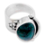 Chrysocolla cocktail ring, 'Taxco Mystique' - Hand Made Taxco Fine Silver Chrysocolla Cocktail Ring thumbail