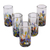 Blown glass highball glasses, 'Confetti Festival' (set of 5) - Multicolor Hand Blown Glass Highball Glasses (Set of 5)