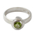 Peridot solitaire ring, 'Sea of Love' - Handcrafted Sterling Silver Peridot Ring