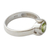 Peridot solitaire ring, 'Sea of Love' - Handcrafted Sterling Silver Peridot Ring