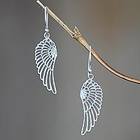 Sterling silver dangle earrings, Angelic