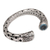 Blue topaz cuff bracelet, 'Borobudur Dew' - Blue Topaz and Sterling Silver Borobudur Motif Cuff Bracelet (image 2d) thumbail
