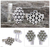 Sterling silver cufflinks, 'Geodesic' - Sterling silver cufflinks