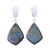 Labradorite dangle earrings, 'Dark Romance' - 34 Carat Labradorite and Sterling Silver Post Earrings thumbail