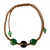 Onyx Shambhala-style bracelet, 'Protective Tranquility' - Green and Black Onyx Hand-braided Shambhala-style Bracelet thumbail