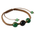 Onyx Shambhala-style bracelet, 'Protective Tranquility' - Green and Black Onyx Hand-braided Shambhala-style Bracelet (image 2b) thumbail