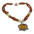 Resin and citrine pendant necklace, 'Golden Embers' - Resin and Citrine Pendant Necklace