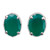 Sterling silver button earrings, 'India Green' - Unique Women's Stud Onyx Earrings thumbail