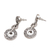 Sterling silver dangle earrings, 'Coins of the Kingdom' - Post Dangle Earrings in Sterling Silver from Bali (image 2c) thumbail