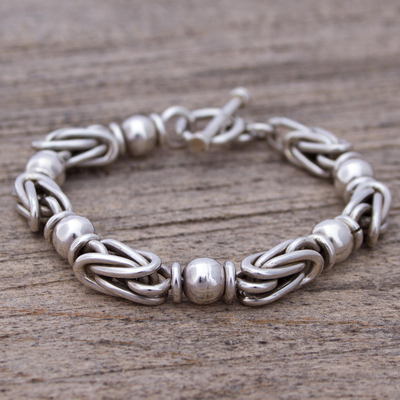 Sterling silver chain bracelet, 'Marvelous Lighthouse' - Sterling Silver Chain Bracelet from Mexico