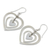 Sterling silver heart earrings, 'Hypnotic Love' - Sterling silver heart earrings (image 2b) thumbail