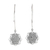 Sterling silver dangle earrings, 'Shri Yantra Mantra Glory' - Shri Yantra Mantra Motif Sterling Silver Dangle Earrings thumbail