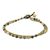 Agate beaded anklet, 'Valley of Color' - Handmade Multi-Color Agate Brass Beaded Anklet with Loop thumbail