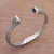 Amethyst cuff bracelet, 'Bali Charm' - Sterling Silver and Amethyst Cuff Bracelet from Indonesia (image 2) thumbail