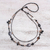 Smoky quartz and onyx heart necklace, 'Love Night' - Smoky quartz and onyx heart necklace (image 2) thumbail
