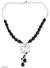 Y-Halskette aus Onyx - Y-Halskette aus Onyx und Sterlingsilber
