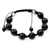 Onyx Shambhala-style bracelet, 'Moonlit Protection' - Handmade Onyx Shambhala-style Macrame Bracelet India