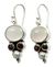 Cultured pearl and rose quartz dangle earrings, 'Love Energy' - Cultured Pearl and Rose Quartz Indian Earrings