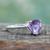 Amethyst solitaire ring, 'Lovely Lilac' - Genuine 1.5 Carat Amethyst Solitaire Ring from India (image 2) thumbail
