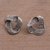 Sterling silver button earrings, 'Infinite Songket' - Cultural Sterling Silver Button Earrings from Bali (image 2) thumbail
