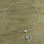 Rainbow moonstone and amethyst pendant necklace, 'Orbit' - Rainbow Moonstone Amethyst and Peridot Necklace
