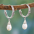 Cultured pearl hoop earrings, 'Ramayana Diva' - Pearl on Sterling Silver Hoop Earrings from India Jewelry