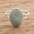 Jade cocktail ring, 'Facet Fixation' - Handcrafted Faceted Jade Oval Sterling Silver Cocktail Ring (image 2) thumbail