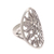 Sterling silver cocktail ring, 'Many Leaves' - Leaf Motif Sterling Silver Cocktail Ring from Bali (image 2e) thumbail