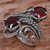 Garnet cocktail ring, 'Magical Union in Red' - Hand Made Garnet Cocktail Ring from Indonesia (image 2) thumbail