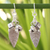 Silver cluster earrings, 'Hill Tribe Joy' - Thai Hill Tribe Silver Cluster Earrings