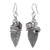 Silver cluster earrings, 'Hill Tribe Joy' - Thai Hill Tribe Silver Cluster Earrings thumbail