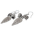 Silver cluster earrings, 'Hill Tribe Joy' - Thai Hill Tribe Silver Cluster Earrings (image 2b) thumbail