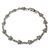 Marcasite link bracelet, 'Daisy Garland' - Unique Marcasite and Sterling Silver Floral Link Bracelet (image 2b) thumbail