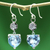 Blue topaz heart earrings, 'Light of Heart' - Blue Topaz Heart Dangle Earrings