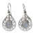 Moonstone dangle earrings, 'Rainbow Teardrops' - Moonstone Jewelry Handmade Sterling Silver Earrings